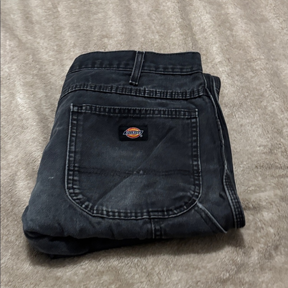 Dickies cargo Men's Black Relaxed work Jeans 34/32